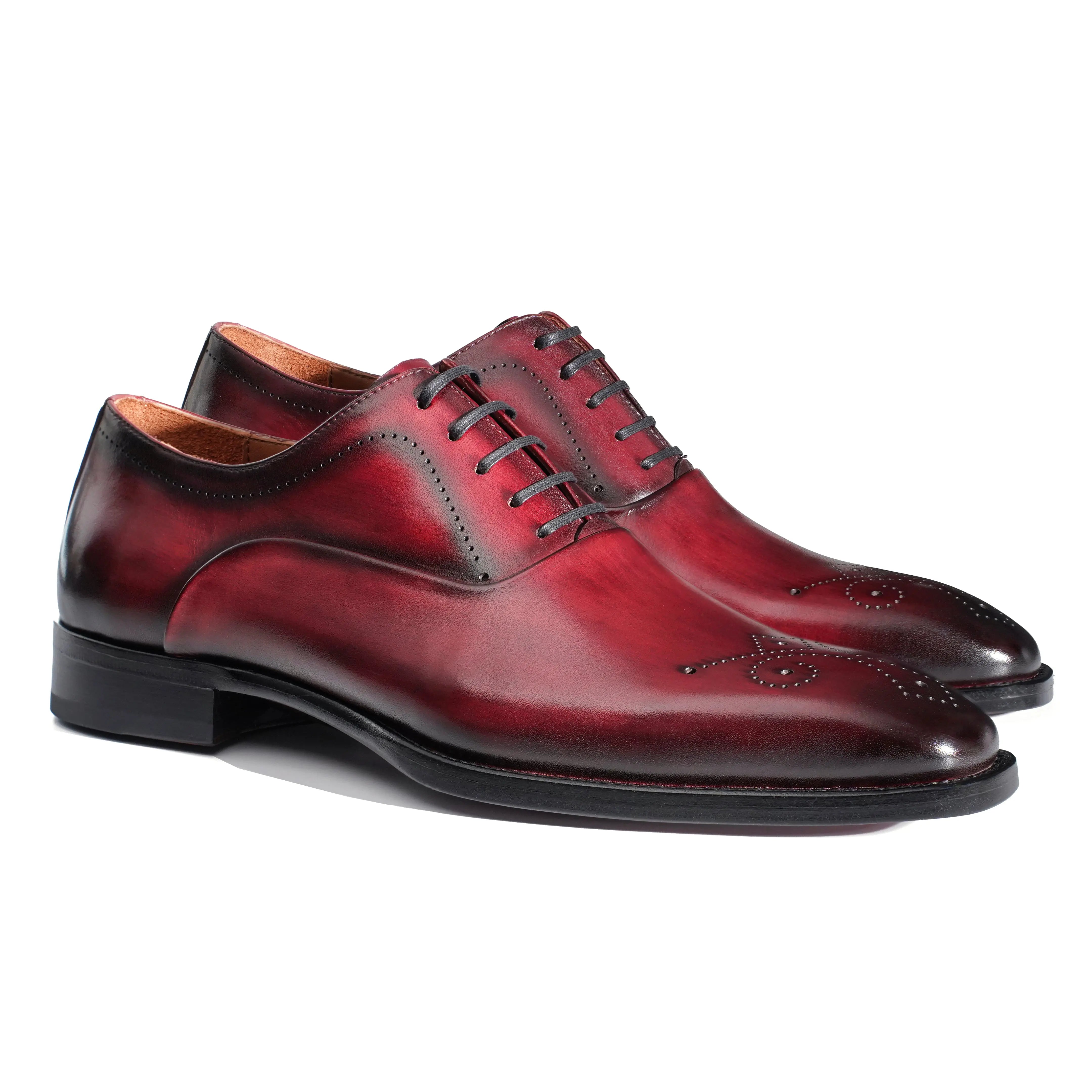 Hand-Dyed Engraved Captoe Oxfords Gifennse