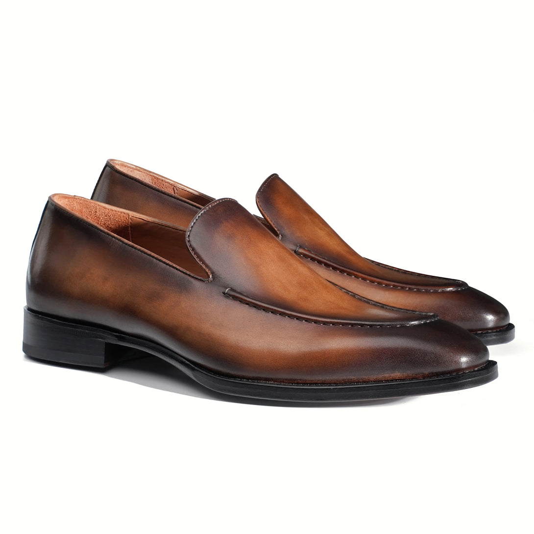 Hand-Dyed Classic Suture Loafers Gifennse