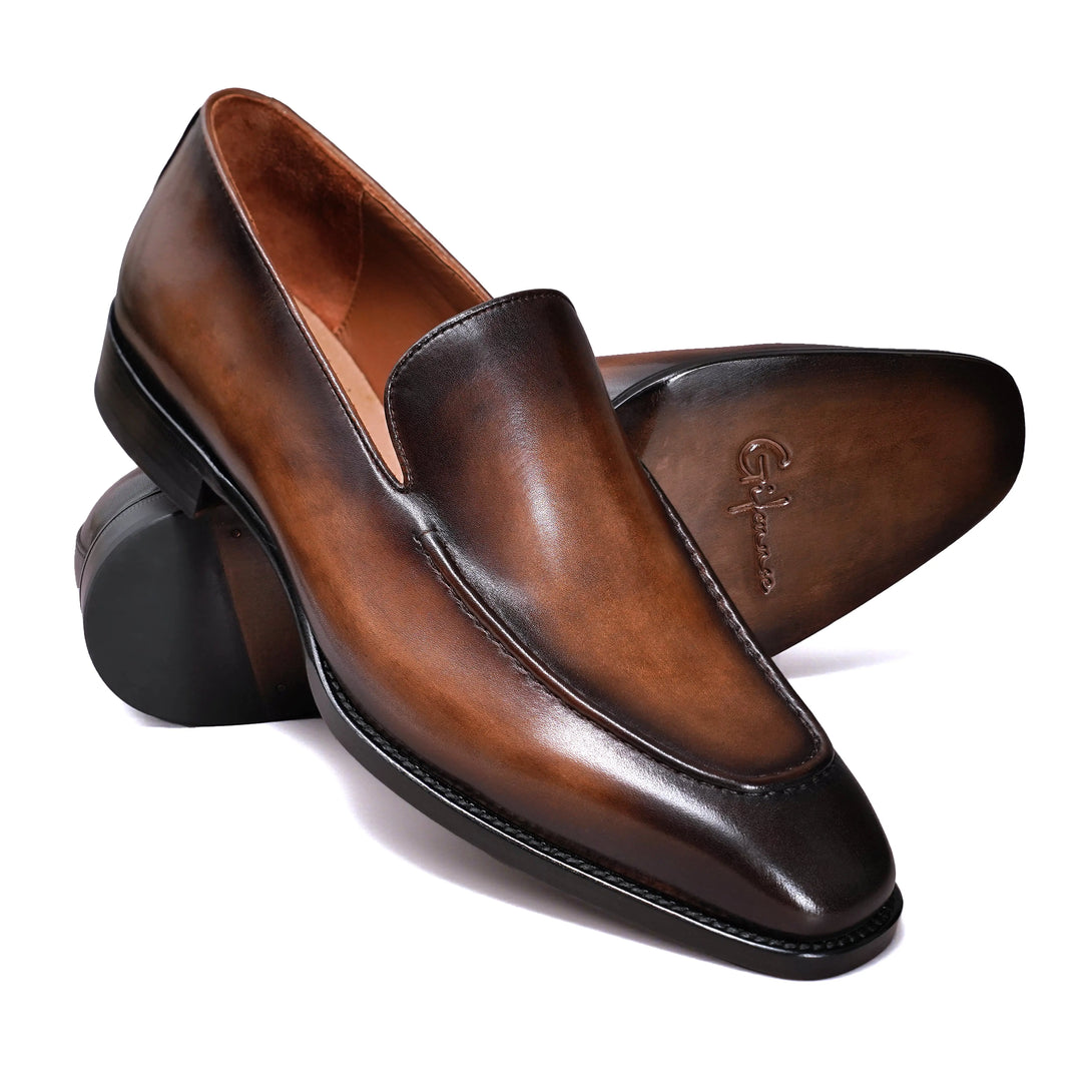 Hand-Dyed Classic Suture Loafers Gifennse