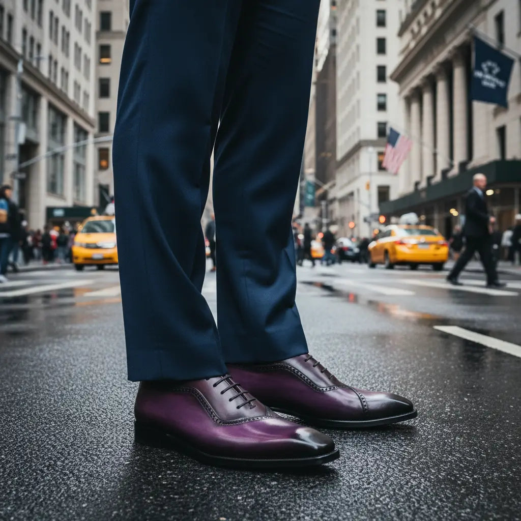 Hand-Dyed Two-tone stitching Oxford Gifennse