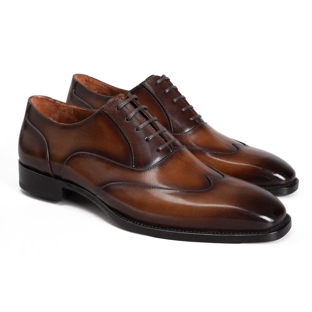 Hand-Dyed Wingtip Oxfords Gifennse