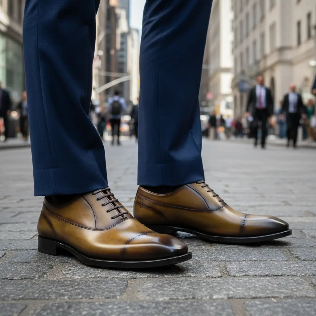 Hand-Dyed Classical Brogue Oxfords Gifennse