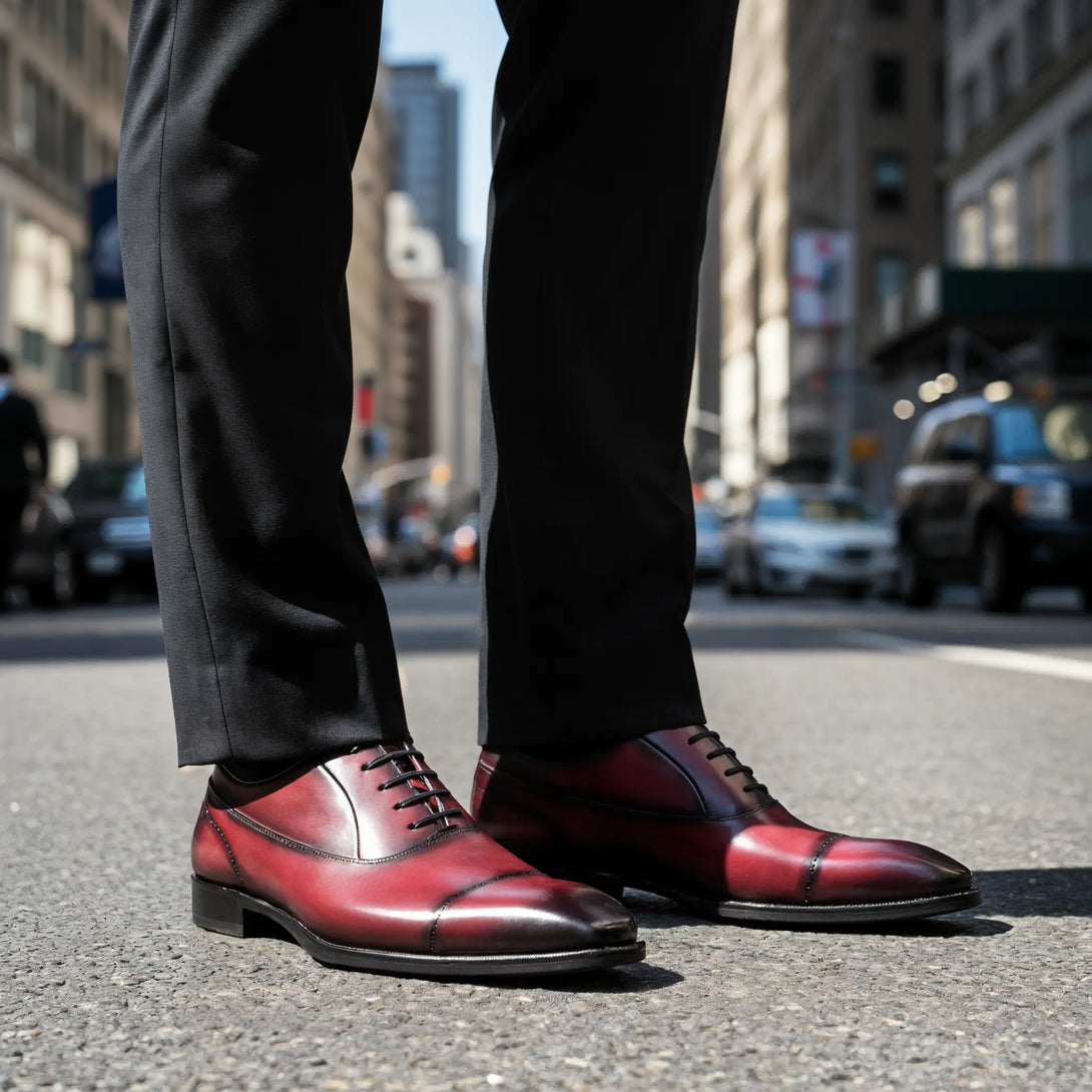 Hand-Dyed Classical Brogue Oxfords Gifennse