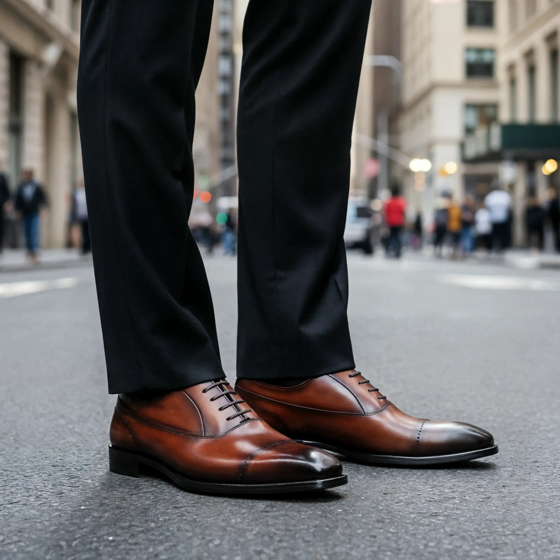 Hand-Dyed Classical Brogue Oxfords Gifennse