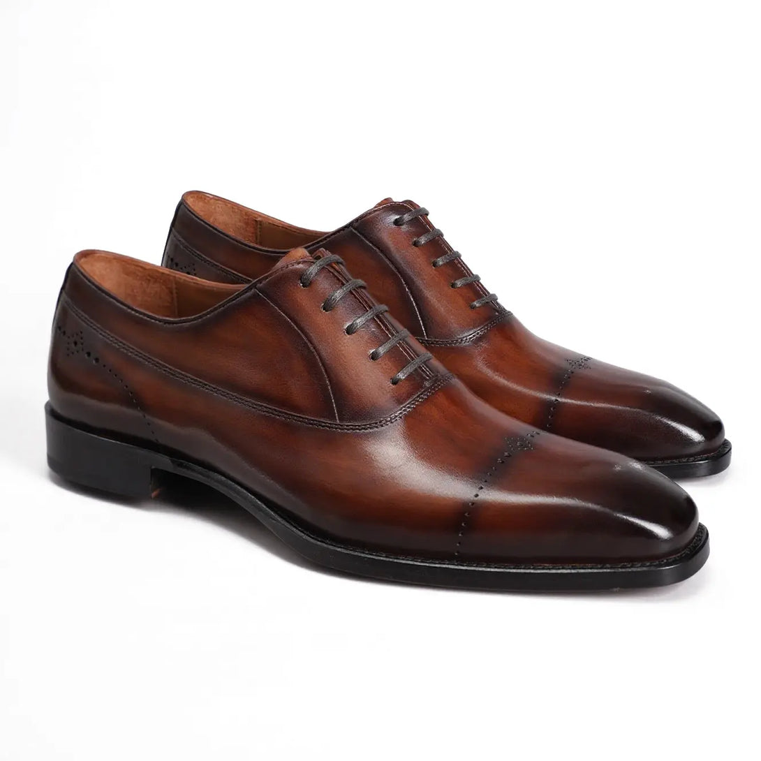 Hand-Dyed Classical Brogue Oxfords Gifennse