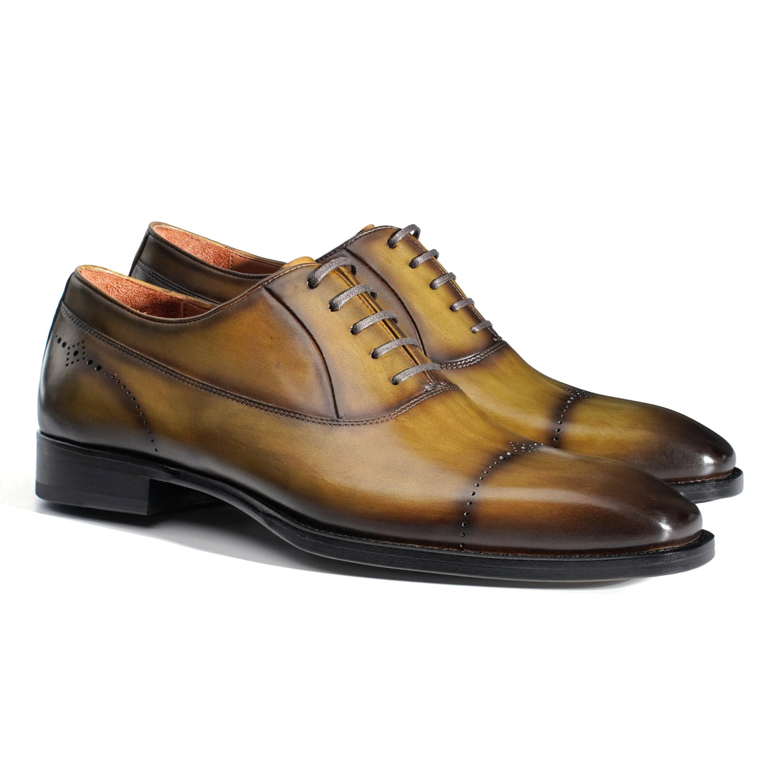 Hand-Dyed Classical Brogue Oxfords Gifennse