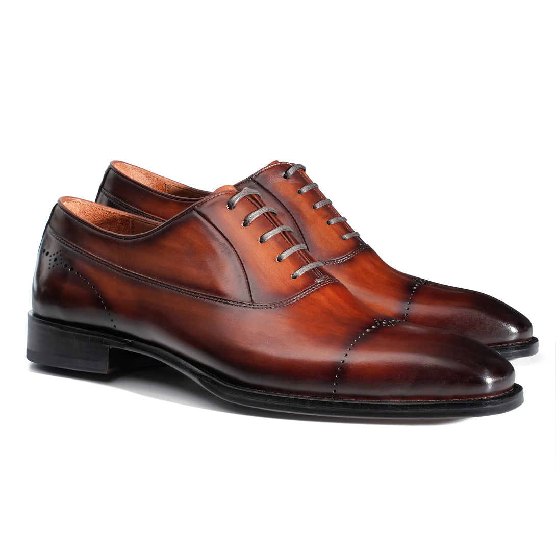 Hand-Dyed Classical Brogue Oxfords Gifennse