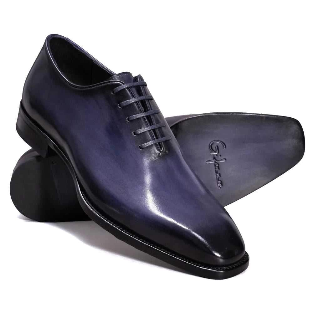 Elegant Hand Painted Whole Cut Oxford Shoes – GIFENNSE display picture 2