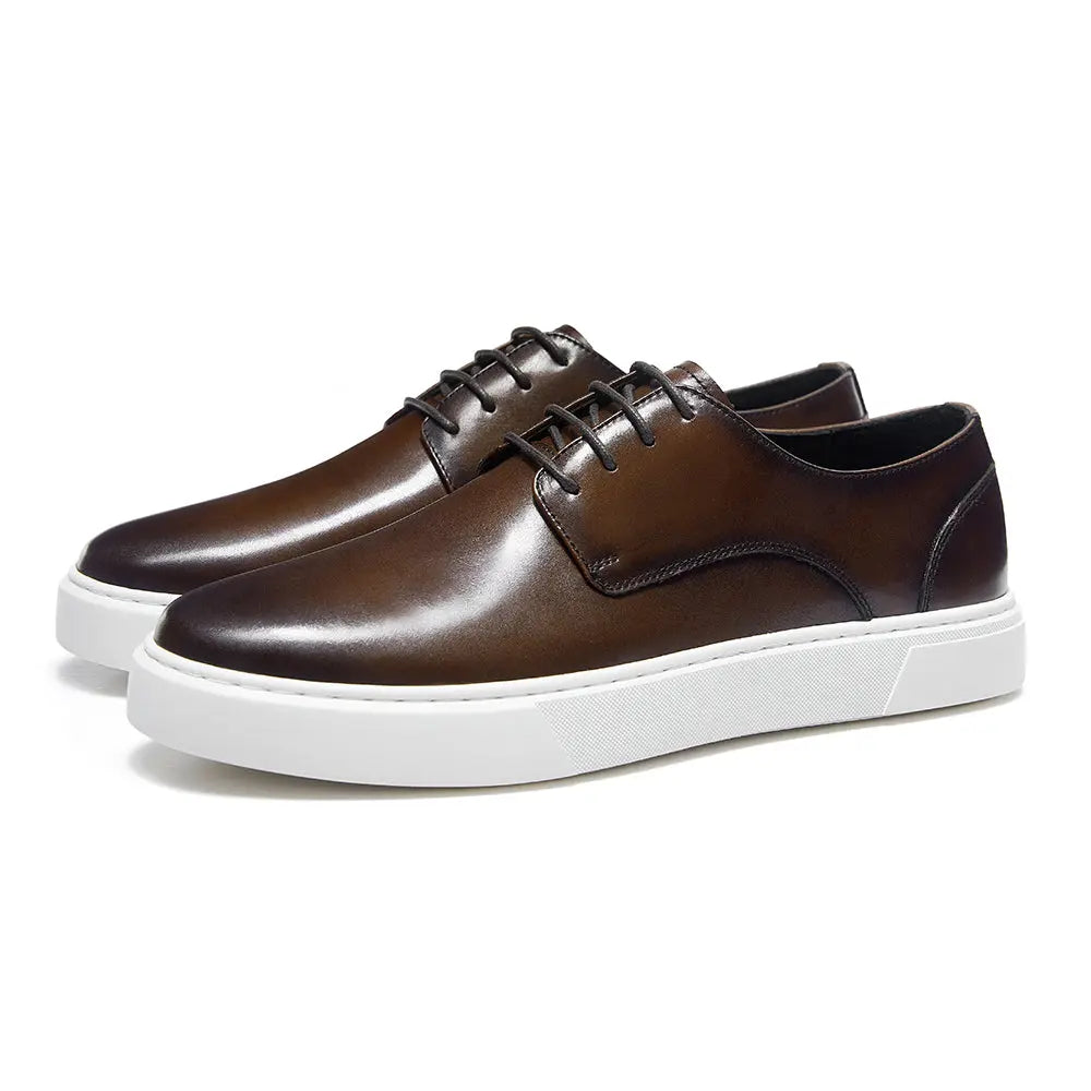 Gifennse Mens Business Casual Platform Sneakers Shoes