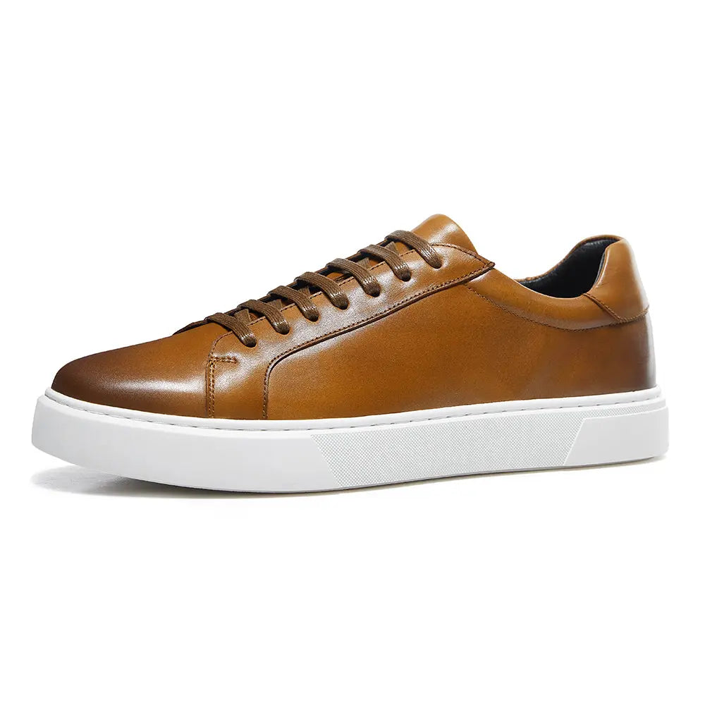 Gifennse Mens Lace-Up Business Casual Platform Sneakers