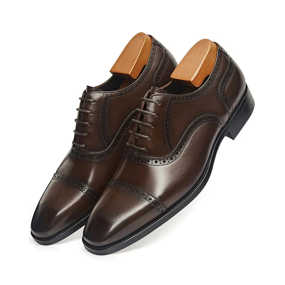 Gifennse Men's Black Oxford Style Shoes