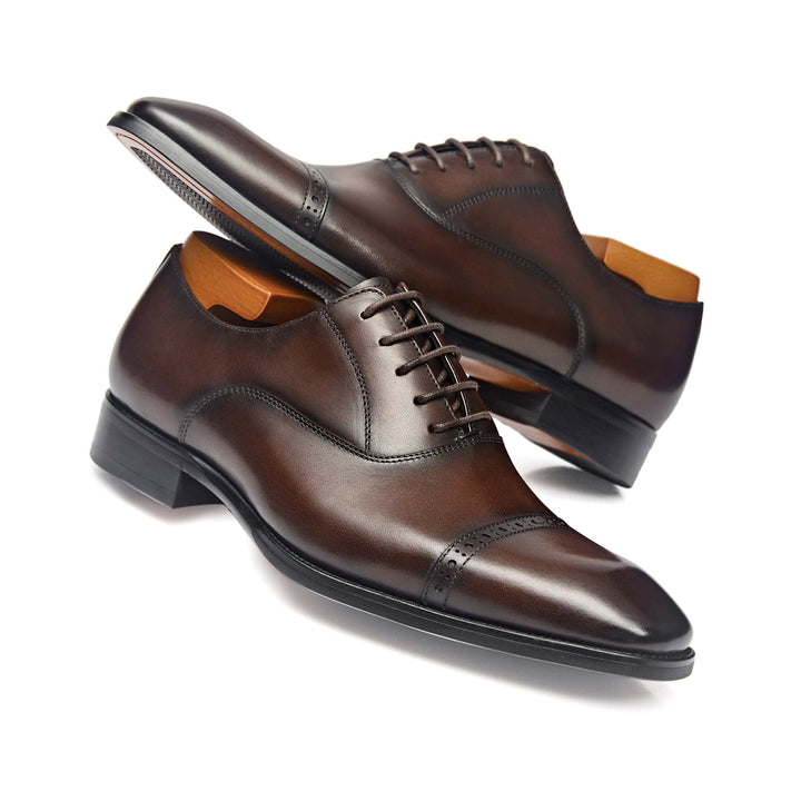 Gifennse Men's Oxford Genuine Leathers Formal Comfortable Dress Shoes