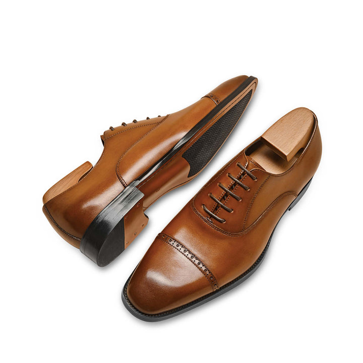 Gifennse Men's Oxford Genuine Leathers Formal Comfortable Dress Shoes