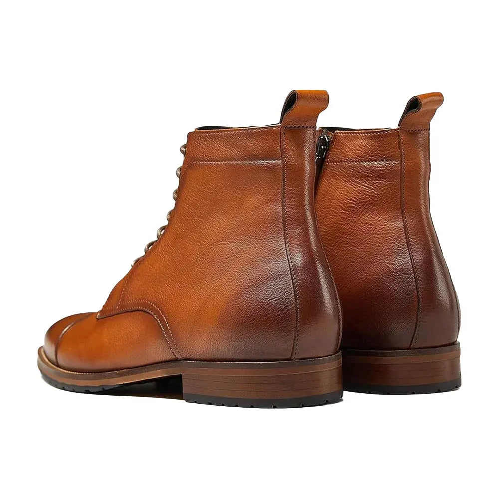 Gifennse Men's Casual Oxford Chukka Black Dress Boots