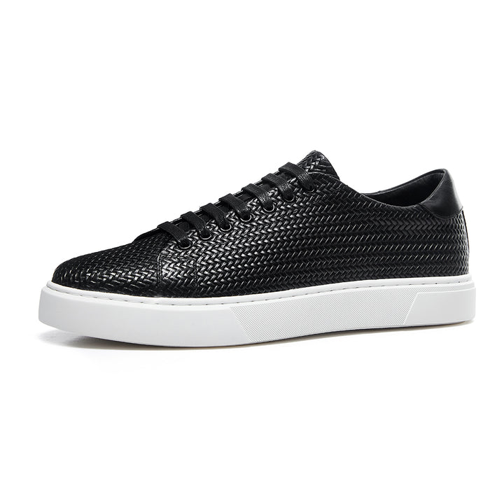 Gifennse Knit Shoes for Men Business Casual Platform Sneakers