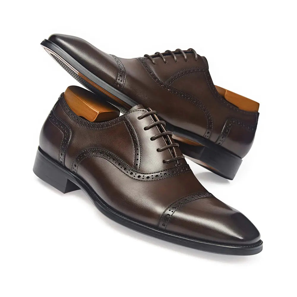 Gifennse Men's Black Oxford Style Shoes