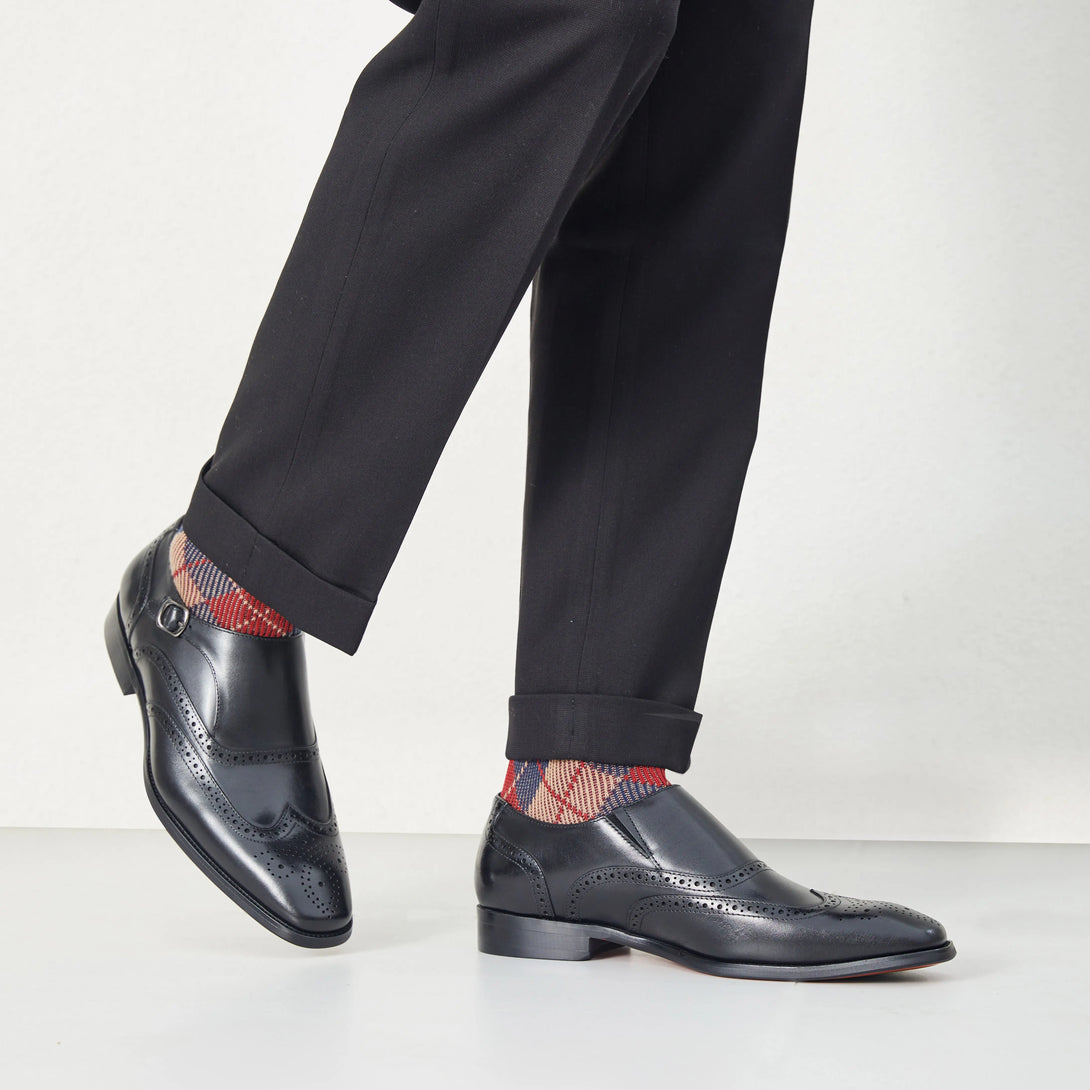 Strap Wingtip Slip-On Loafer Gifennse