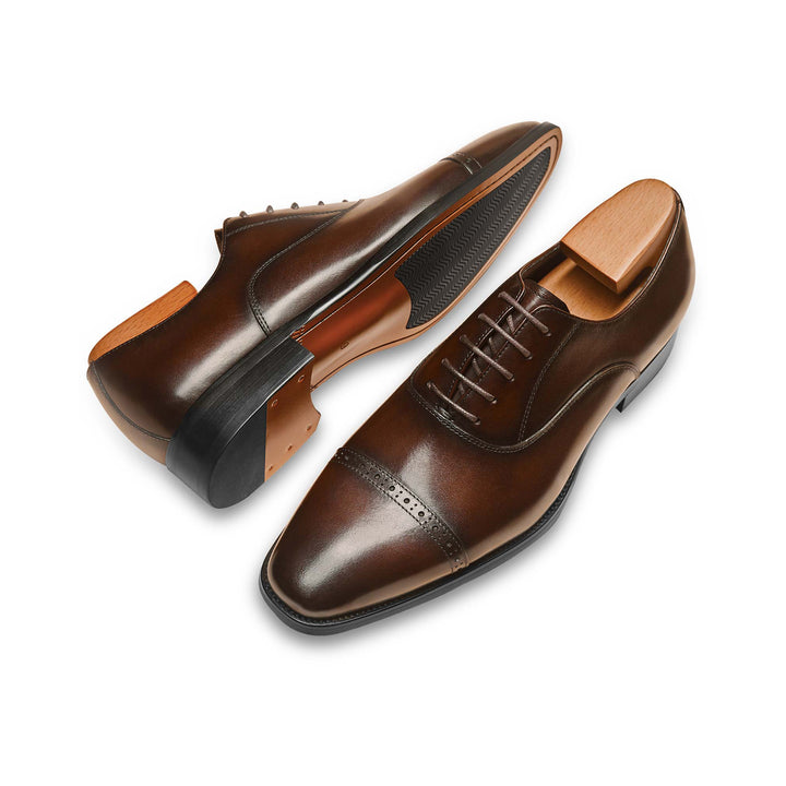 Gifennse Men's Oxford Genuine Leathers Formal Comfortable Dress Shoes