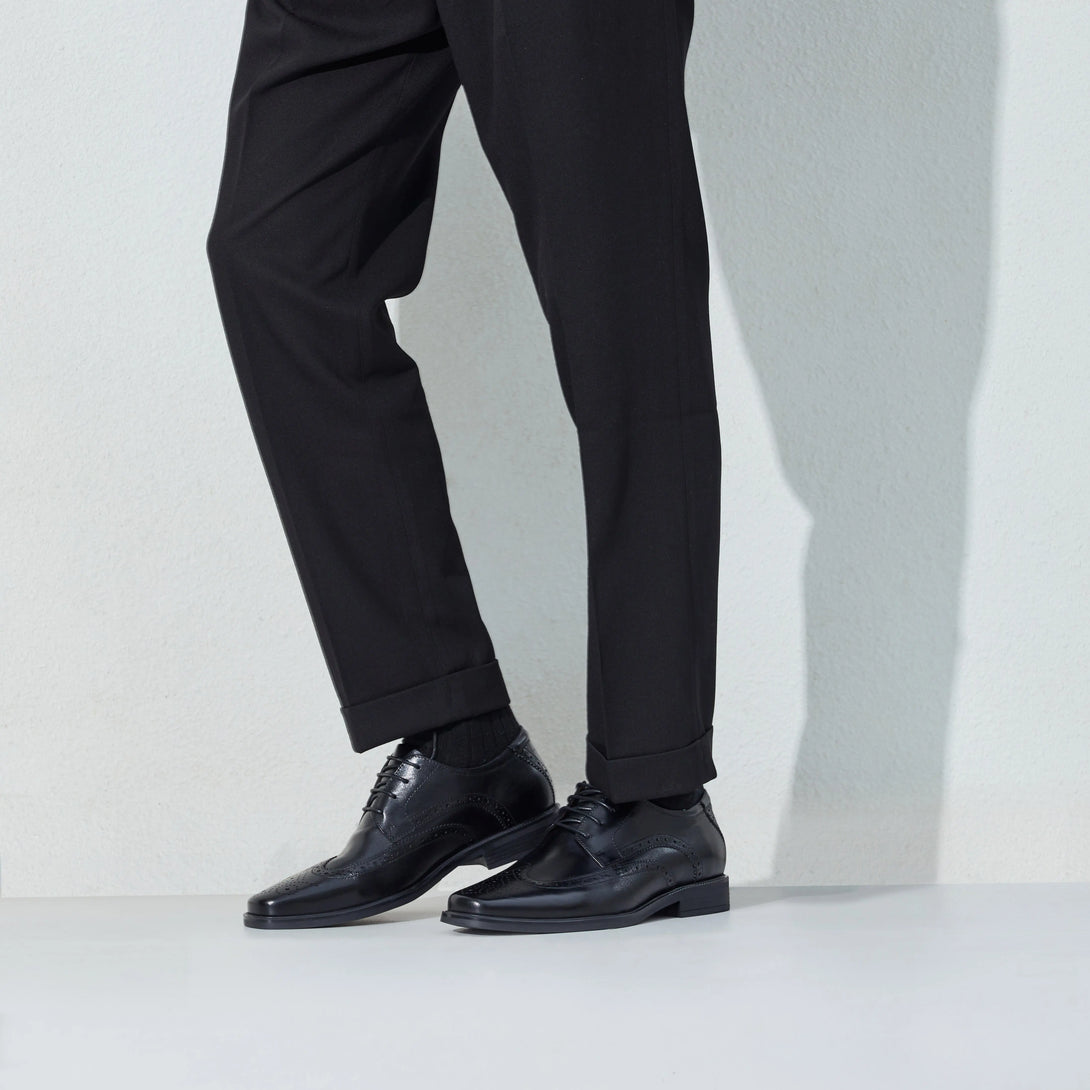 Gifennse Men's Black Oxford Style Shoes