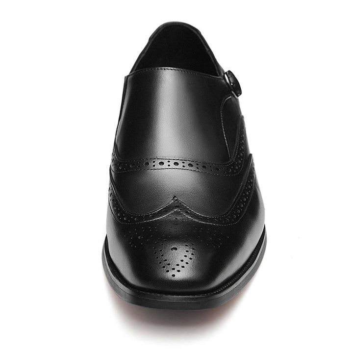 Gifennse Men ’s Monk Strap Wingtip Slip-On Penny Loafer