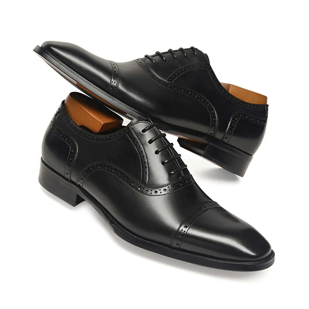 Gifennse Men's Black Oxford Style Shoes