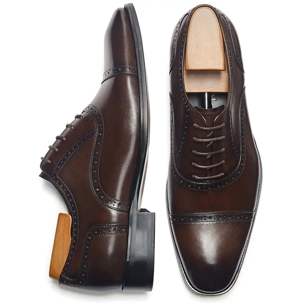 Gifennse Men's Black Oxford Style Shoes