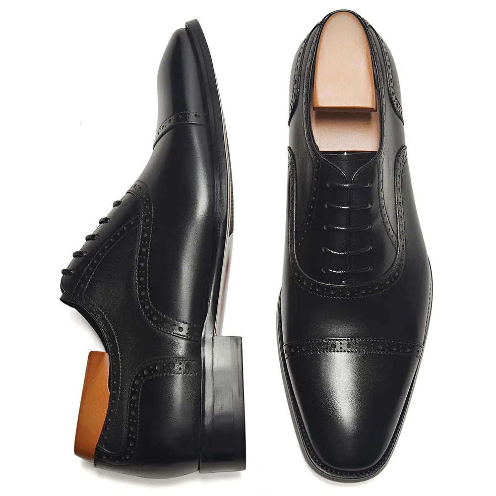 Gifennse Men's Black Oxford Style Shoes