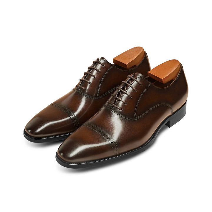 Gifennse Men's Oxford Genuine Leathers Formal Comfortable Dress Shoes