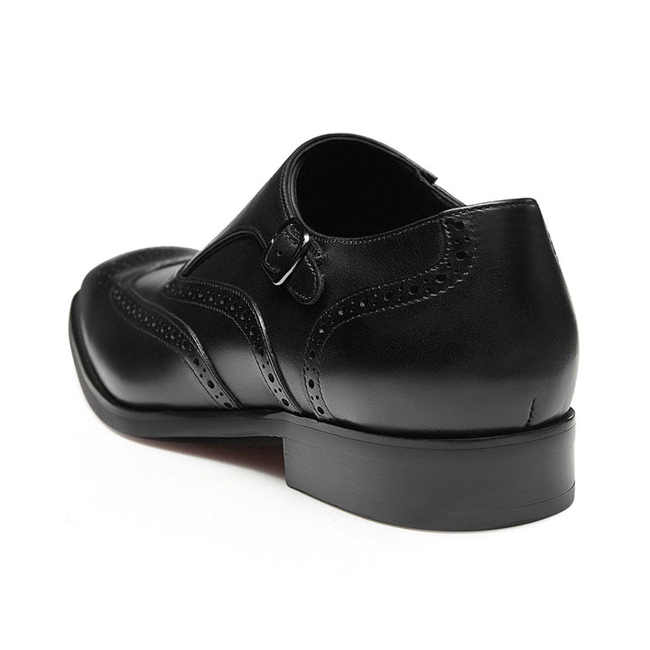 Gifennse Men ’s Monk Strap Wingtip Slip-On Penny Loafer