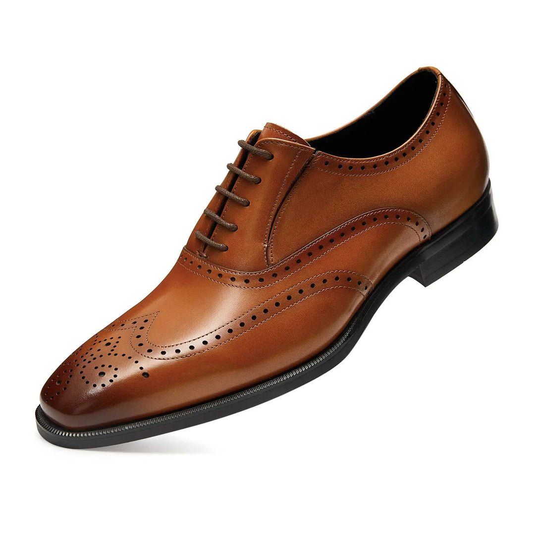Gifennse Men’s Genuine Leather Classic Brogue Formal Shoes