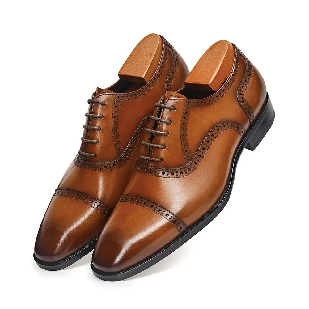 Gifennse Men's Black Oxford Style Shoes