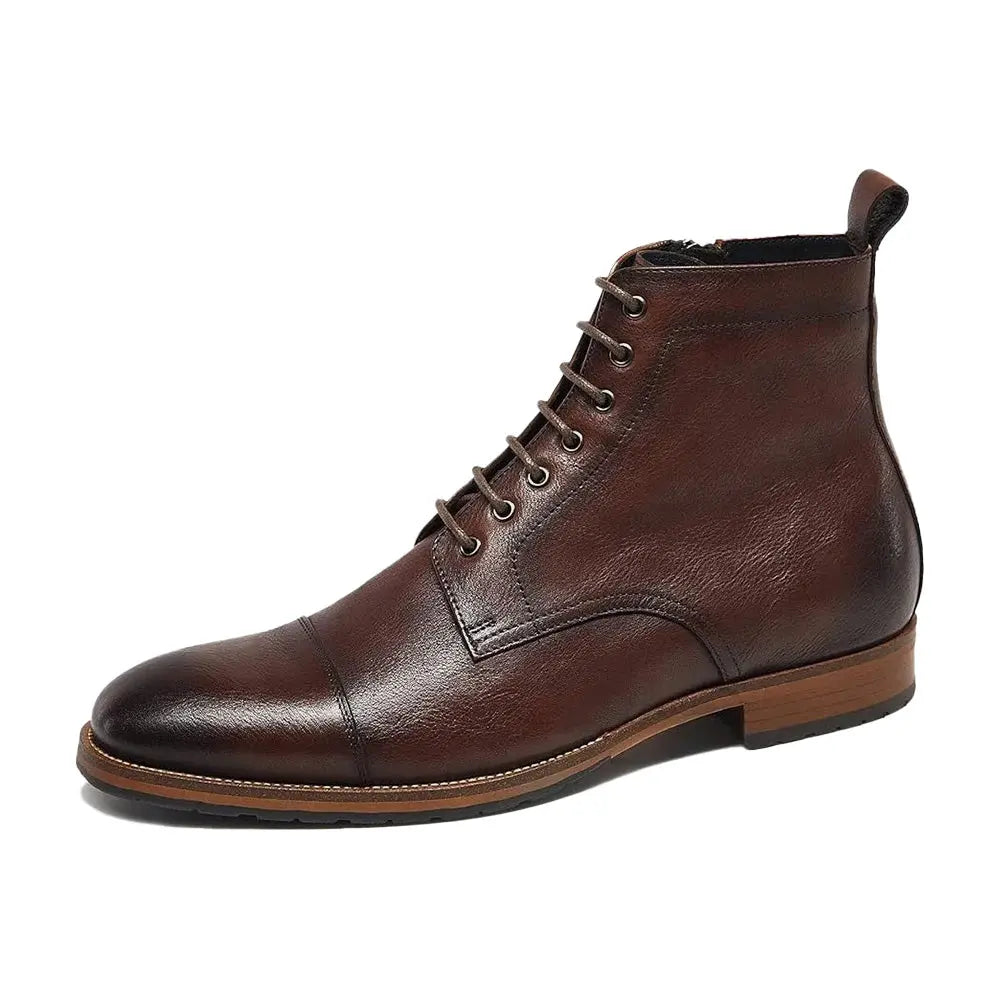 Gifennse Men's Casual Oxford Chukka Black Dress Boots