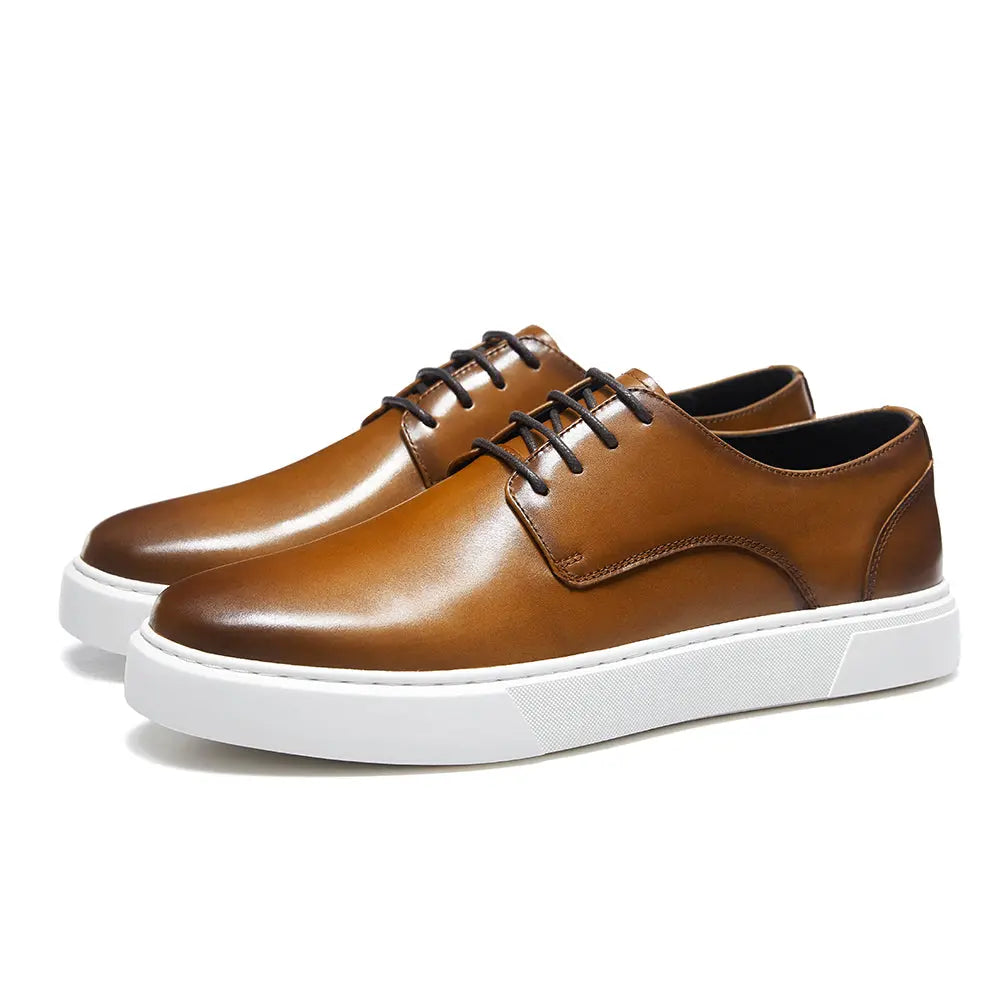 Gifennse Mens Business Casual Platform Sneakers Shoes
