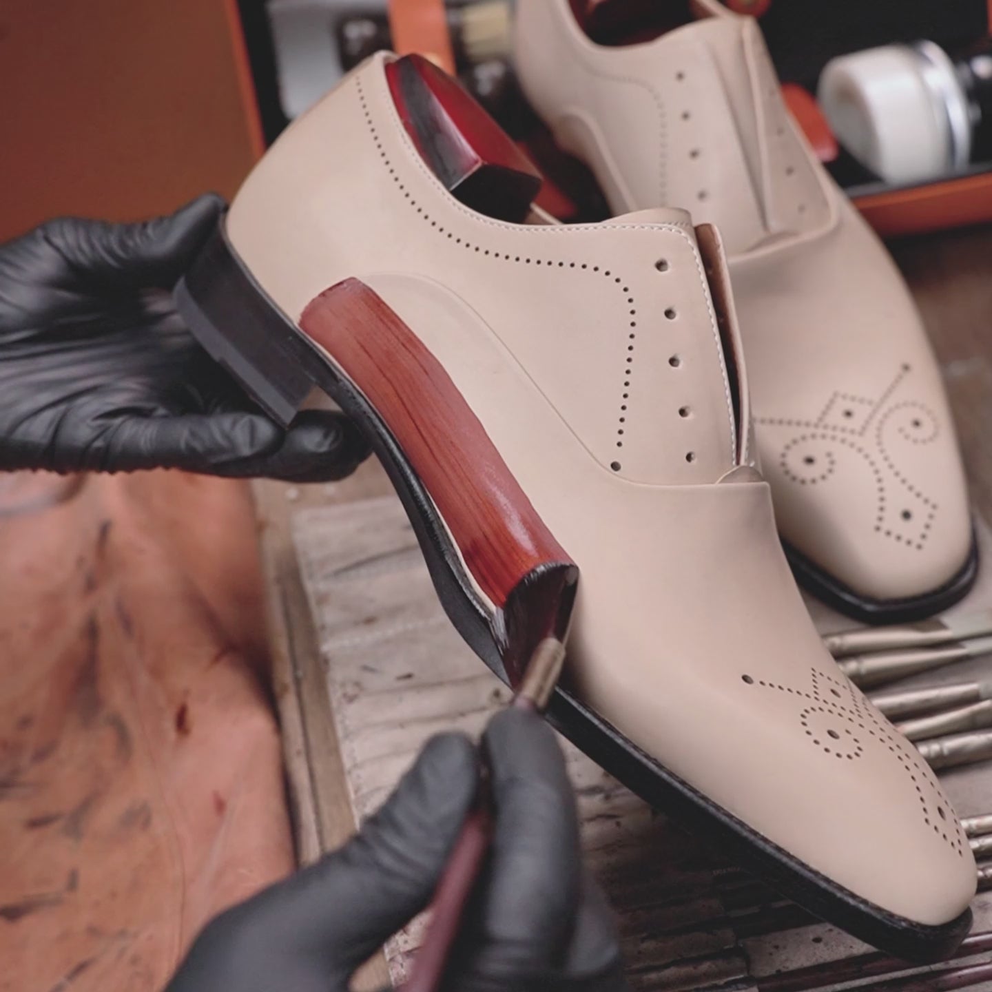 Hand-Dyed Engraved Captoe Oxfords - Sale(Ships to the US only)