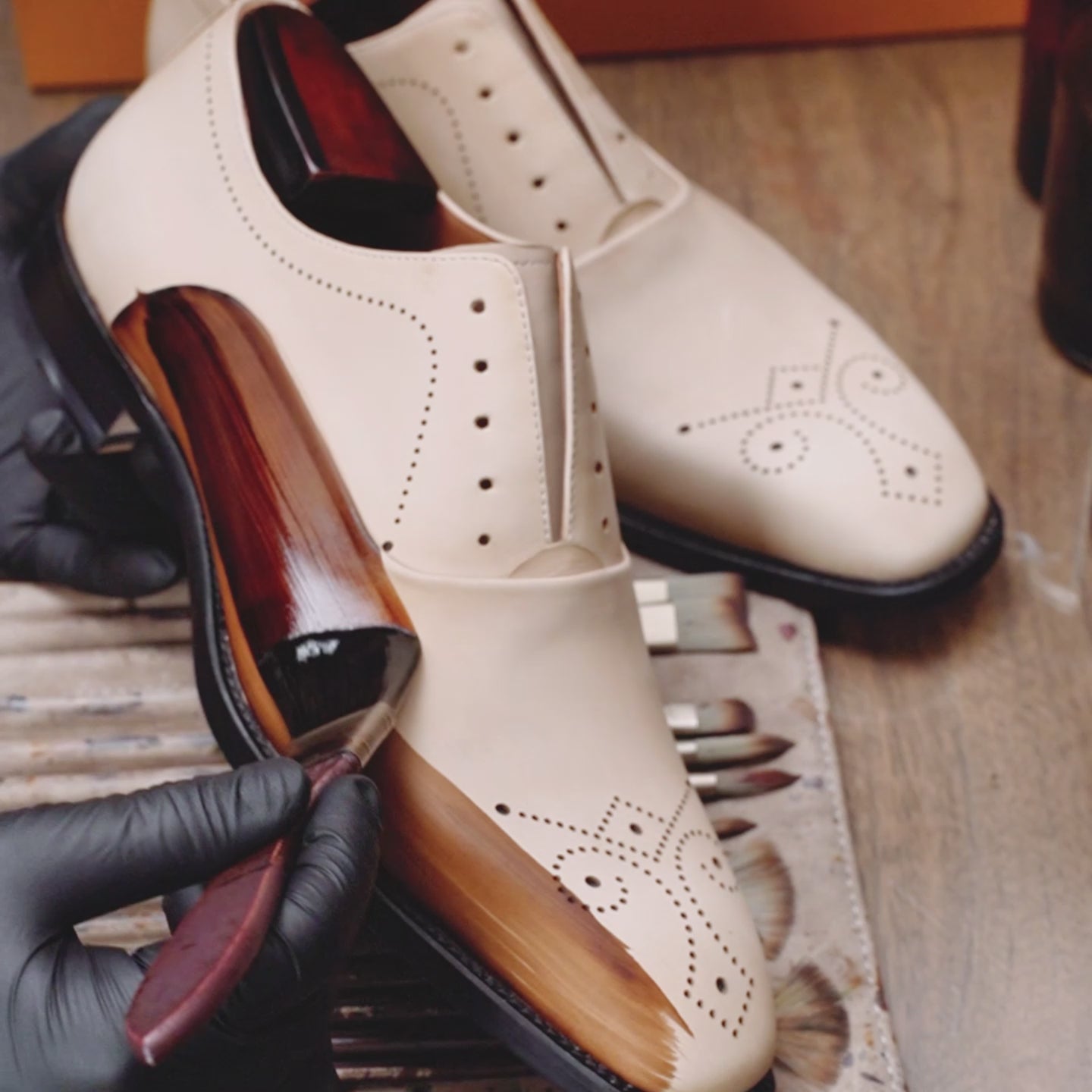 Hand-Dyed Engraved Captoe Oxfords - Sale(Ships to the US only)